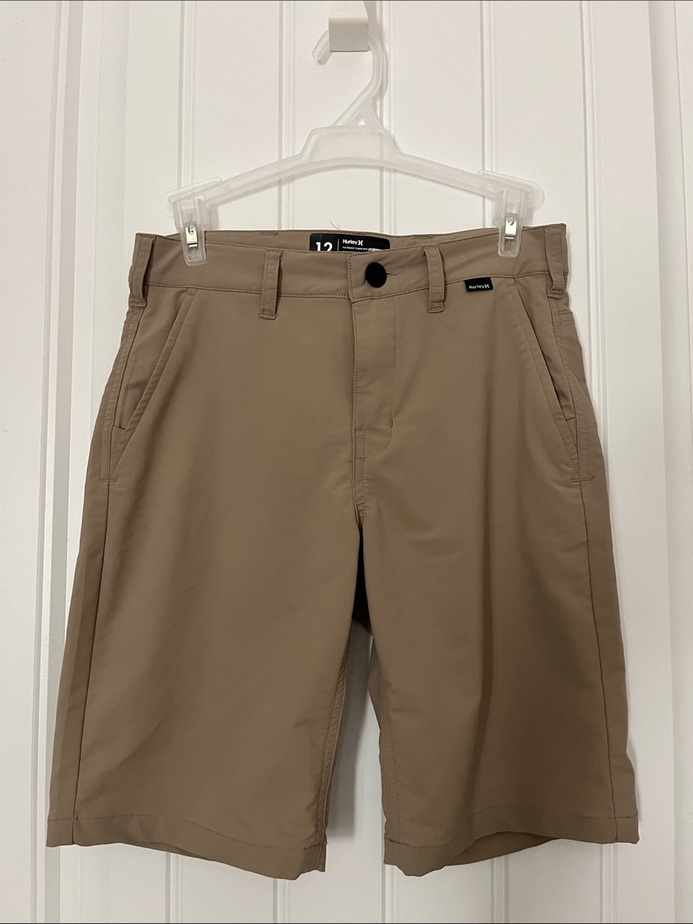 Boys Tan Chino-Style Performance/Golf style Shorts by Hurley with Nike Dri-Fit